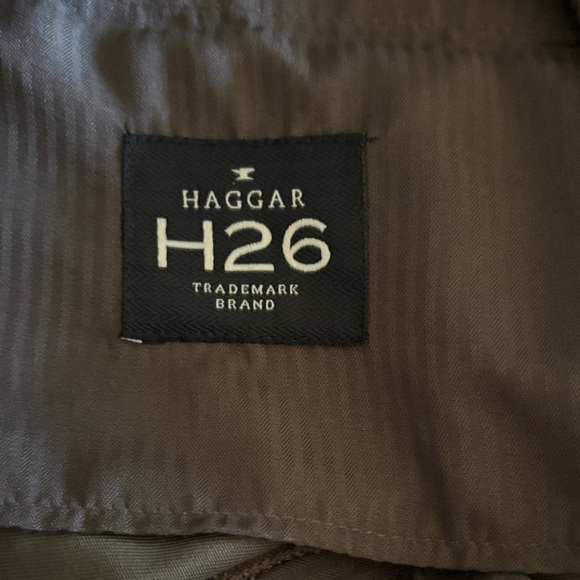 Haggar Men's Dark Brown Dress Pants - Picture 2 of 4
